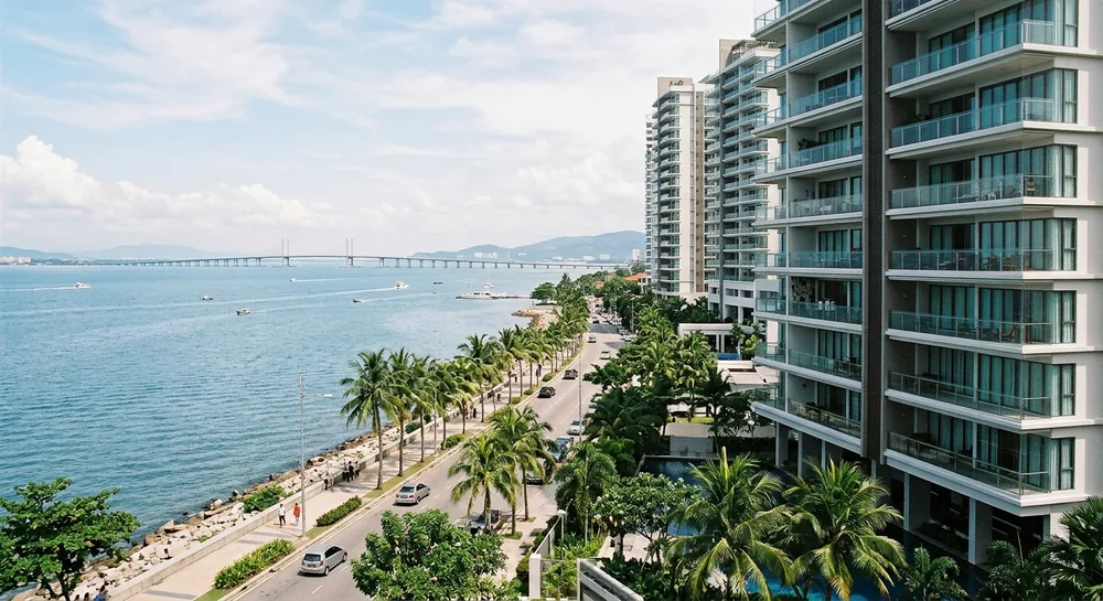 Seaside condominium along Gurney Drive Penang — high-demand balcony safety cable installation area
